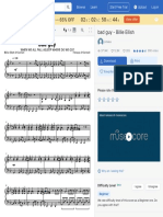 Bad Guy - Billie Eilish Sheet Music For Piano (Solo)