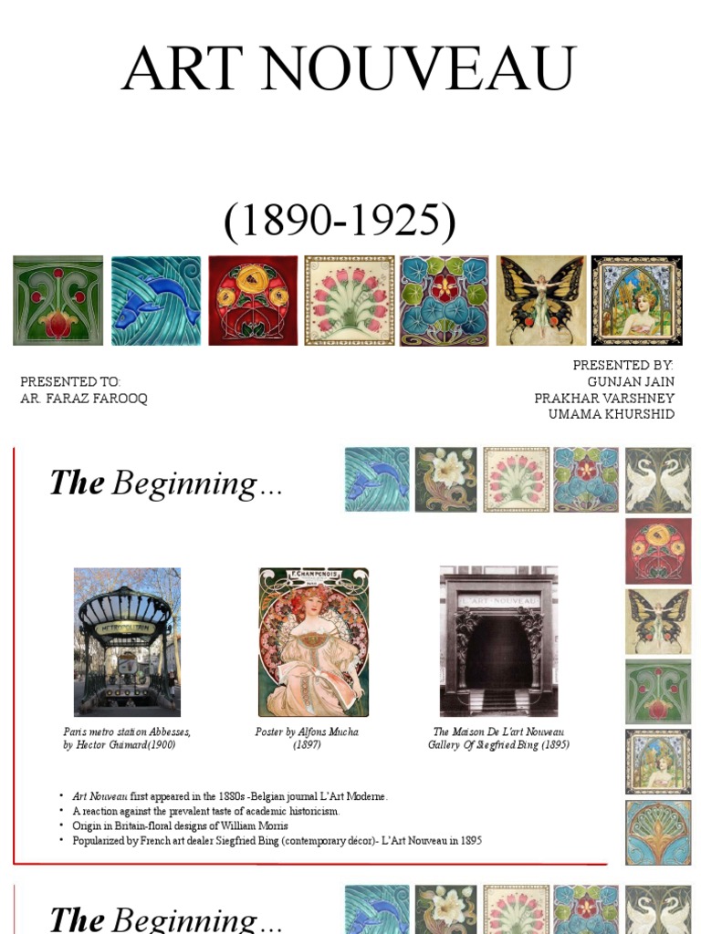Art Nouveau Presentation PDF Art Nouveau Style