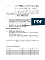 Contrato Individual de Trabajo - Formato