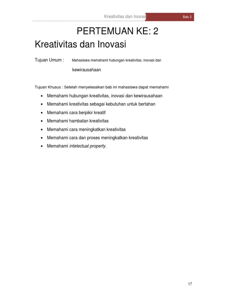 Kreativitas Dan Inovasi | PDF