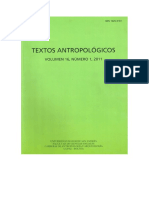 UNIVERSIDAD MAYOR DE SAN ANDRÉS FACULTAD DE CIENCIAS SOCIALES CARRERAS DE ANTROPOLOGÍA Y ARQUEOLOGÍA - TEXTOS ANTROPOLÓGICOS - VOLUMEN 16 - 1, 2011 (INCOMPLETO)