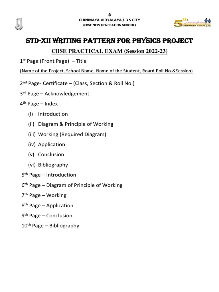 CBSE Physics Project Guidelines 2022-23 | PDF | Teaching Methods ...