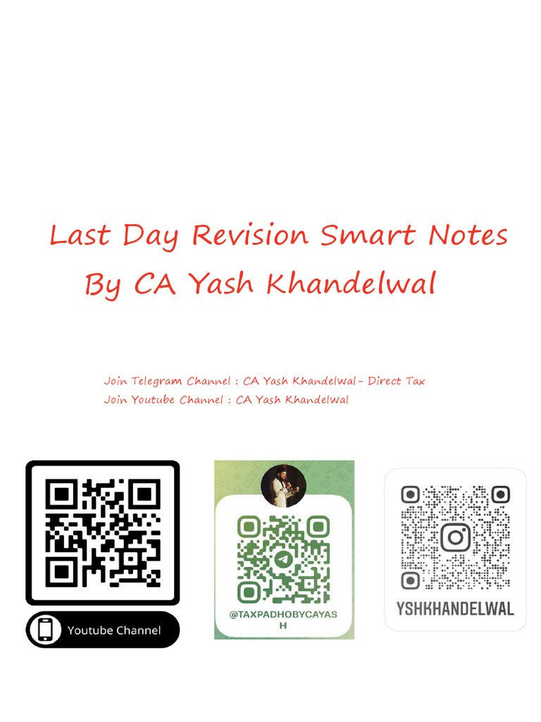 LDR Notes CA Yash Khandelwal - Diy | PDF | Expense | Government Finances