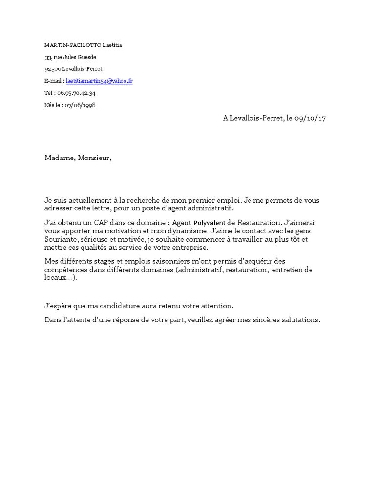 lettre-de-motivation-agent-administratif-pdf