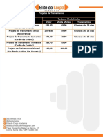 Projetos de Treinamento - Tabela de Preços (Anexo3)