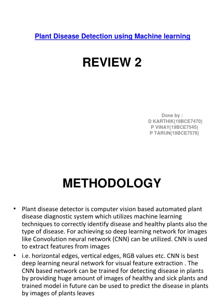Plant Disease Detection Pdf Cybernetics Computational Neuroscience