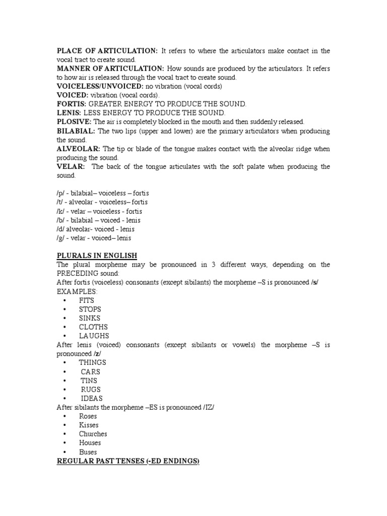 Phonetics: Articulation & Morphemes | PDF | Language Arts & Discipline
