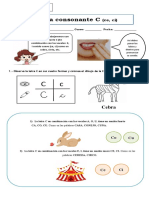 Guía consonante C- ce, ci