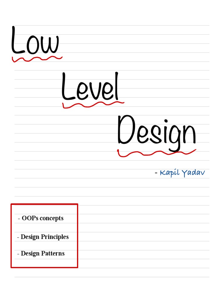Low Level Design | PDF | Programming | Constructor (Object Oriented ...