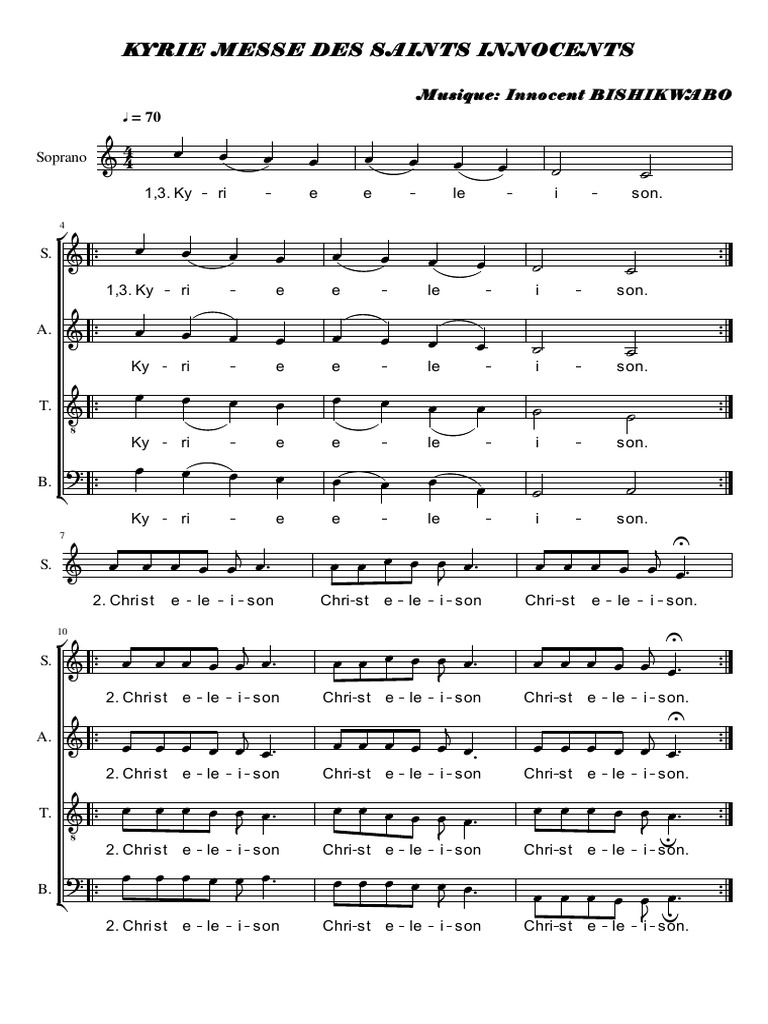 Kyrie messe des saints innocents pdf