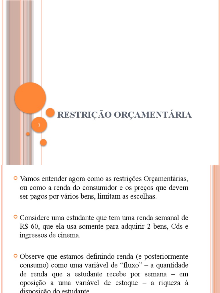 3 Aula - Restrição Orçamentária | PDF | Linha (Geometria) | Preços
