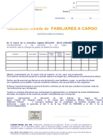 Familiares A Cargo - Declaracion Jurada