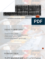 Overview of Premise Catering Lecture