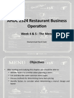 AHDC 2524 Restaurant Business Operation Week 2&3 L