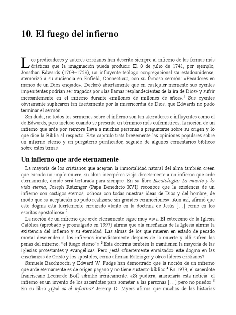 El fuego eterno del infierno y el purgatorio | PDF | Infierno | Purgatorio