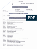 Cartão de Inscrição Municipal para empresa de acabamentos