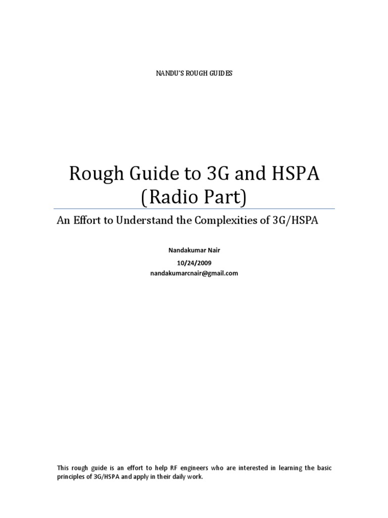 Rough Guide To 3G and HSPA 2009 | PDF | High Speed Packet Access | 3 G