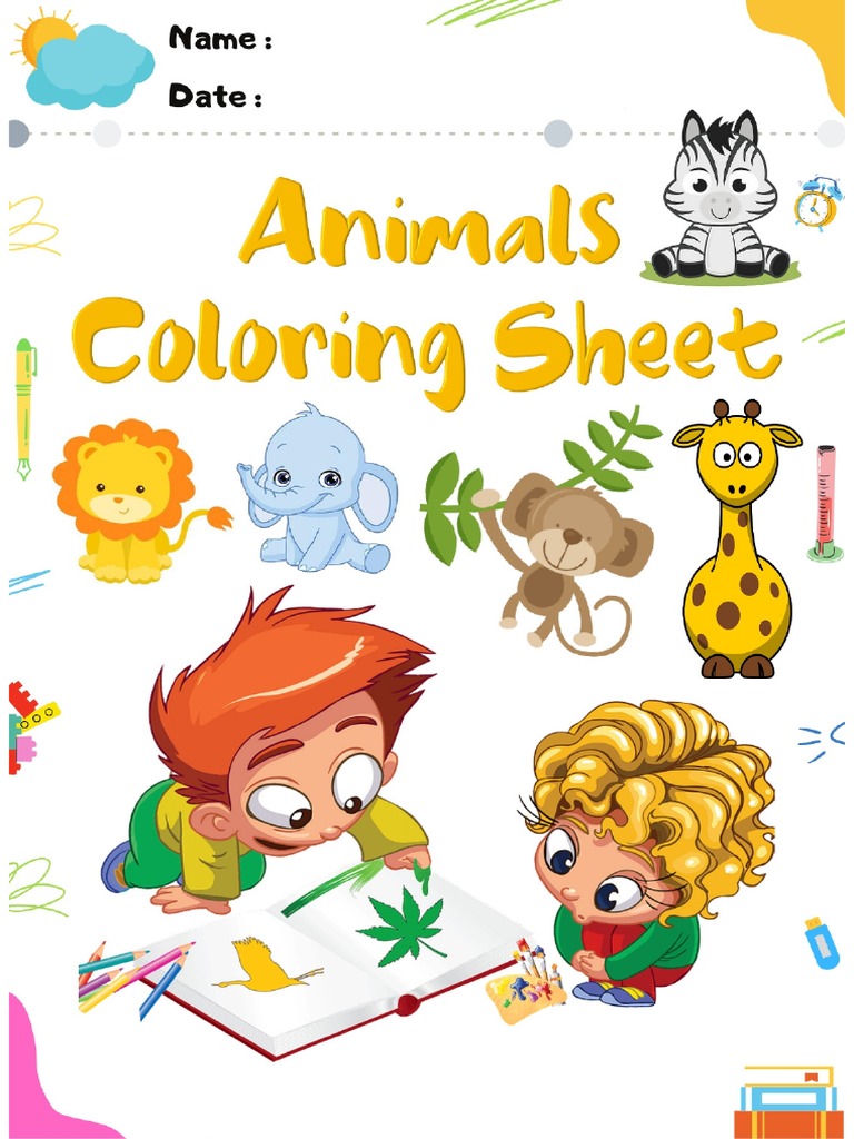 Animals Coloring Sheet (B) | PDF
