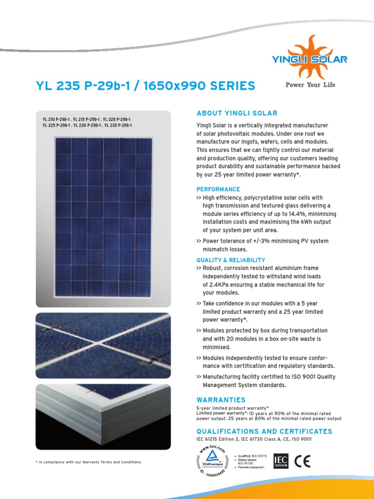 Yingli | PDF | Photovoltaics | Photovoltaic System