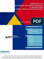 Review JORC Resources and Reserves Coal Quality PT Pasir Bara Prima