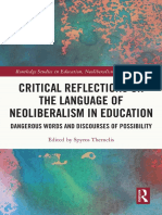 Critical Reflections on the Language of Neoliberalism in Education (Routledge - 2021)