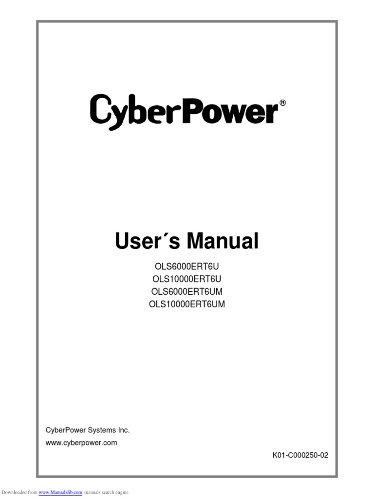 UPS Cyber Power PDF Power Inverter Mains Electricity