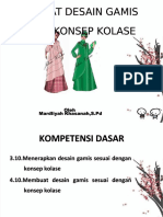 Membuat Desain Gamis Sesuai Konsep Kolase