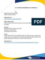 Análise Ergonômica do Trabalho dos Agentes Comunitários