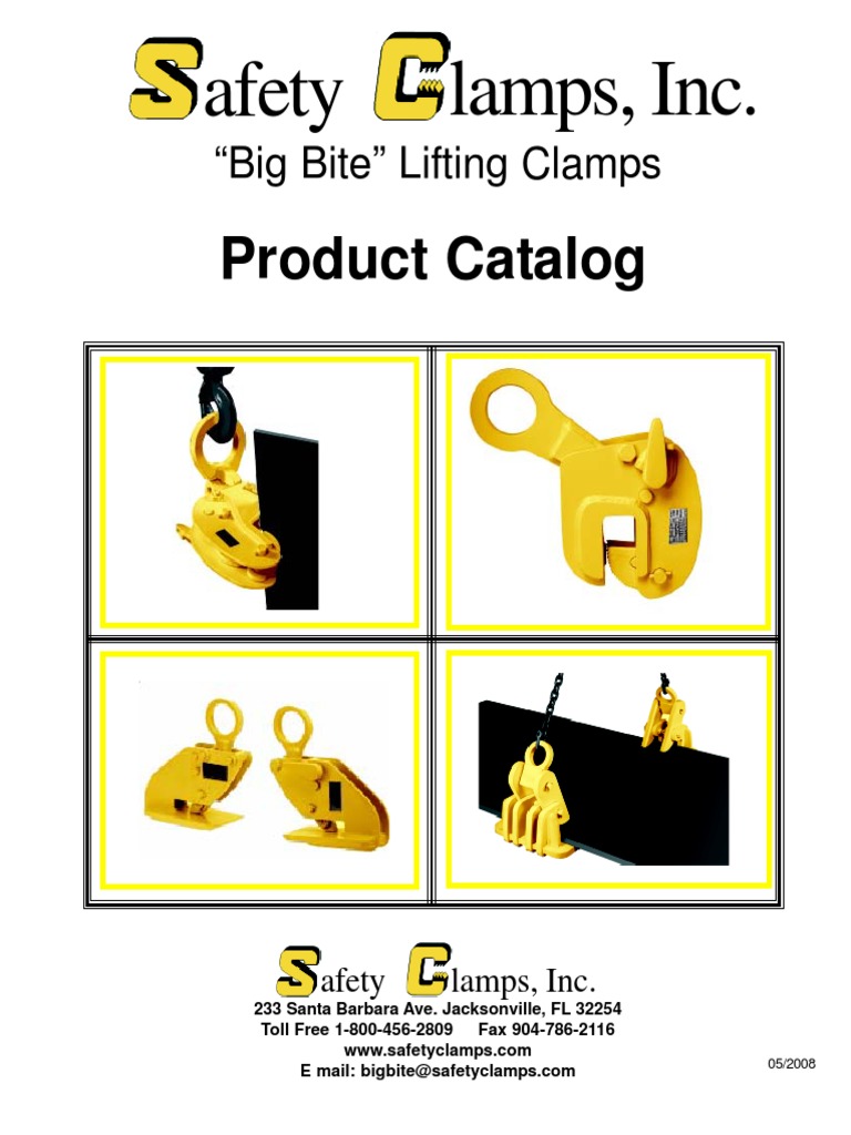 Safety CLamps Catalog PDF Manufactured Goods