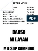 Daftar Menu