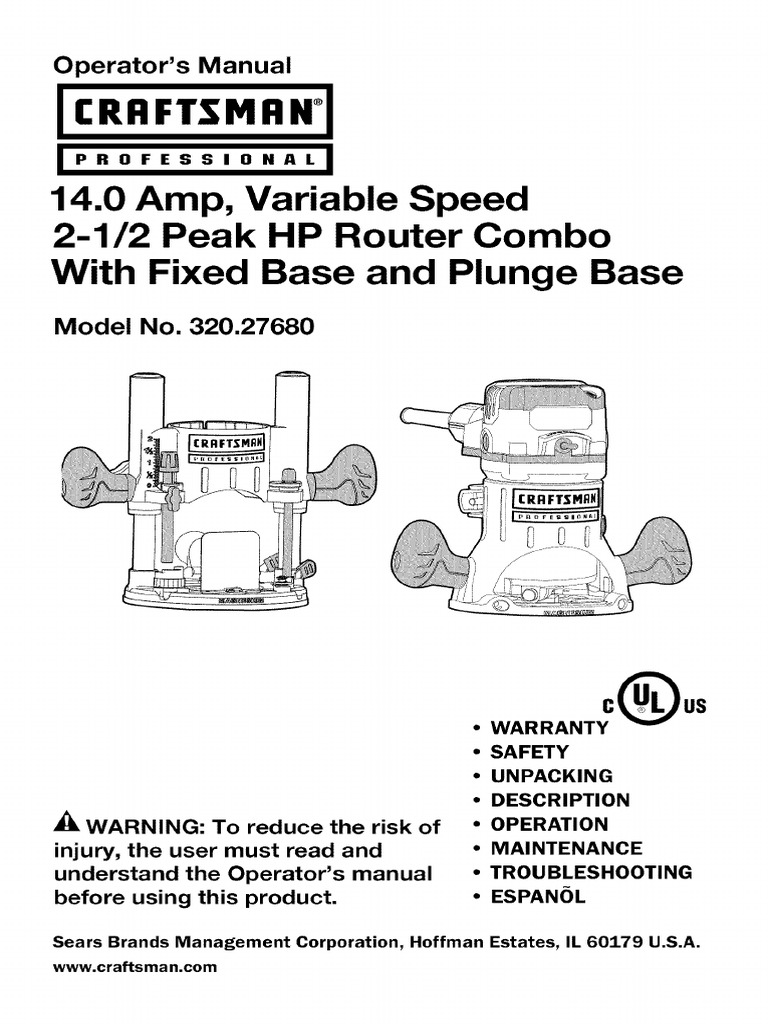 Craftsman 320.27680 PDF