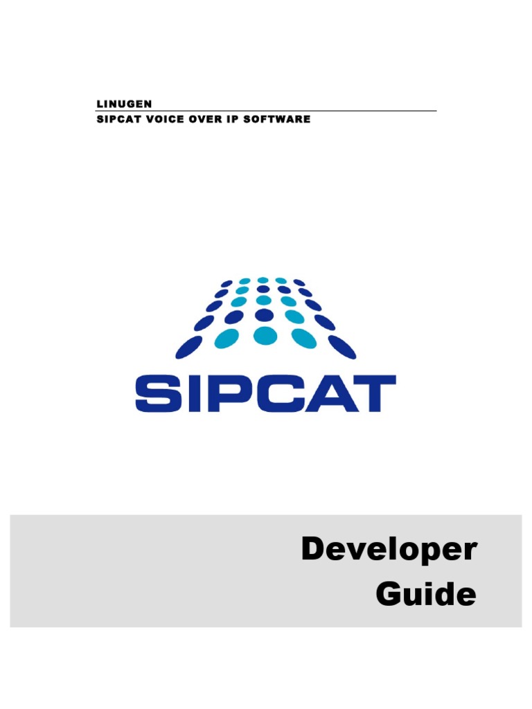 Sipcat DeveloperGuide 1.0 | PDF | Application Programming Interface ...