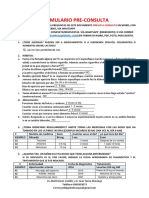 Formulario Pre-Consulta Primera Vez y Valoración Preoperatoria - Llenado