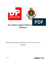 YouTube Channels and Websites for ICT Lessons in Sinhala