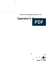 Operator's Manual: DF50 Auto Hematology Analyzer For Vet
