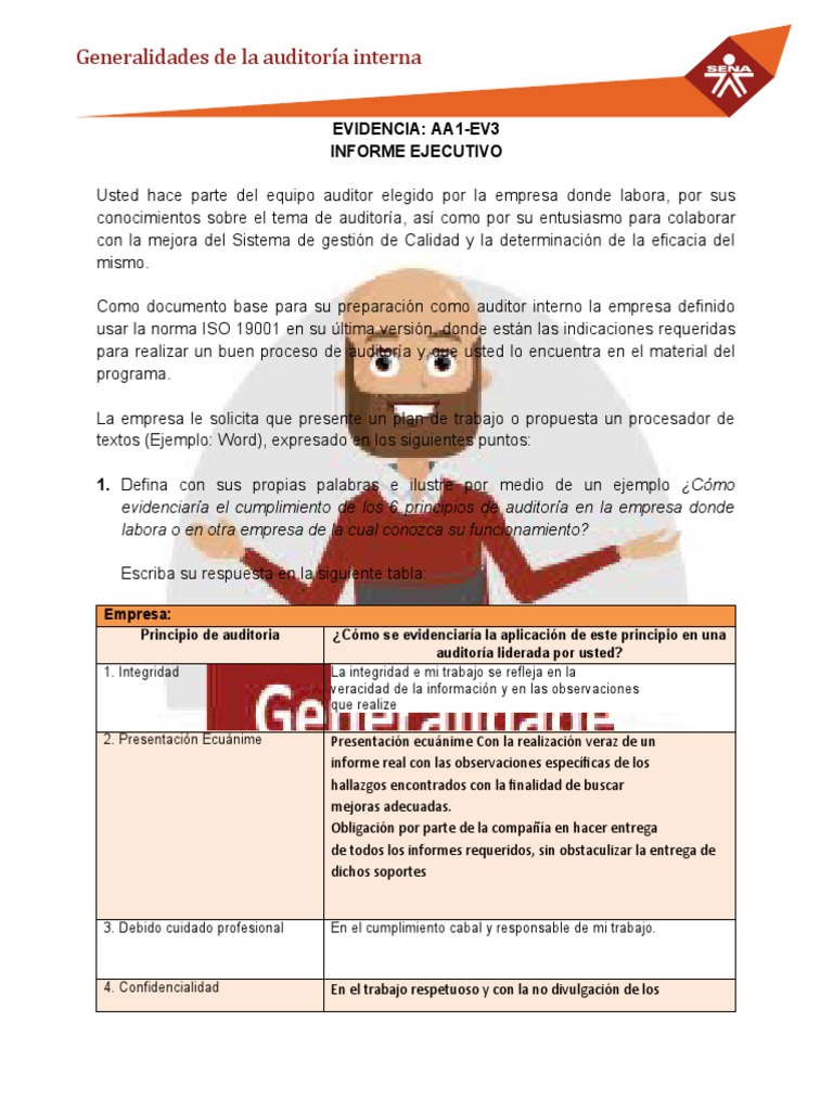 Informe Ejecutivo de Auditoría Interna | PDF | Auditoría | Business