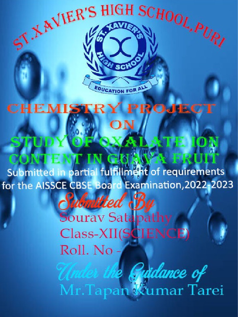 Chemistry Coverpage | PDF