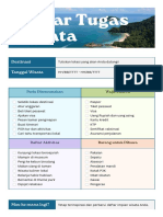 Daftar Tugas Wisata Gaya Profesional Dinamis