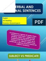 Verbal and Nominal Sentences