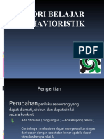 Teori Belajar Behavioristik