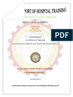 B.Pharma student's hospital training report