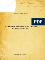 Vlajko Palavestra - Narodna Predanja o Starom Stanovnistvu U Dinarskim Krajevima