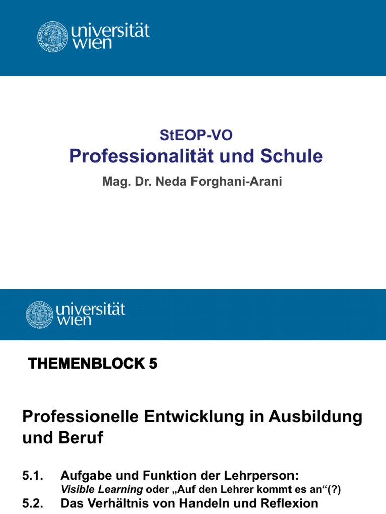 5 STEOP 2021W Themenblock 5 | PDF