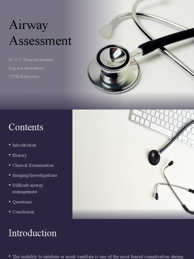 Airway Assessment PDF Anesthesia Clinical Medicine