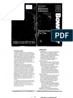 Bowmar MX80 Electronic Calculator Manual