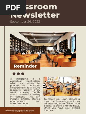 Classroom Newsletter