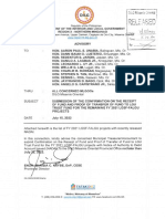 Submission of The Confirmation On The Receipt of Fund and Proof of Transfer of Fund