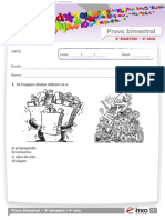 2011 4o Ano Prova Bimestral 3 Caderno 3 Arte