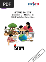 Stve 9-Icf: Quarter 1 - Module 1: MS Publisher Interface