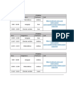 Horario Semana 11 - 15 de Julio Online